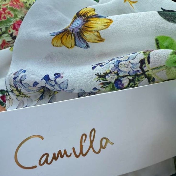 Camilla NWOT - Multicolor Shaped Waistband Floral Dress - Picture 1 of 7